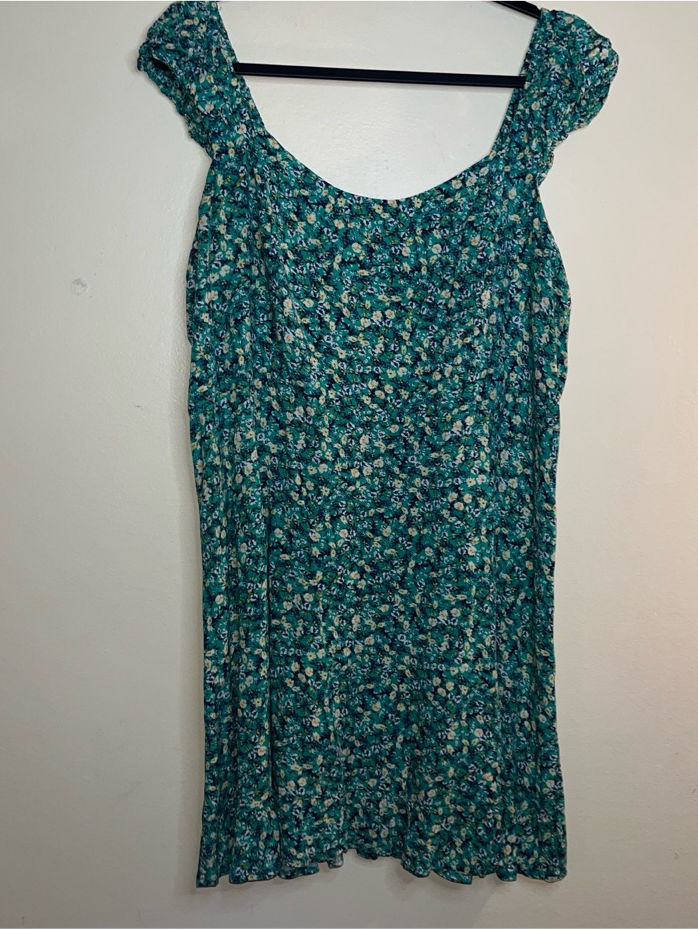 Old Navy Teal Floral Midi Dress